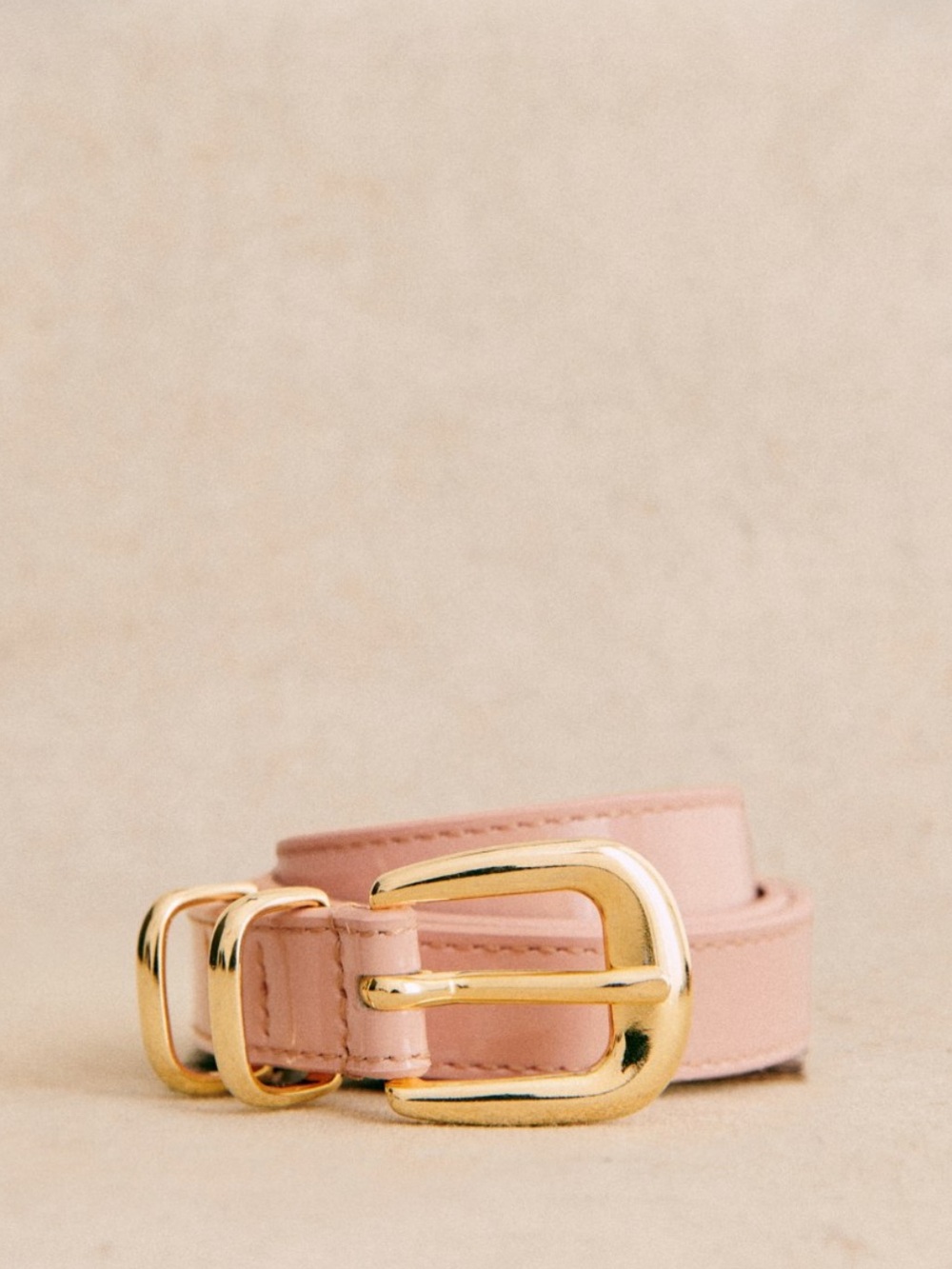 Sezane Pink Livie Belt Leather Size 85
